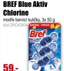 WC BREF BlueAktiv Chlorine 3x50g kuličky