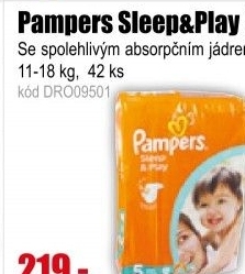 Plenky Pampers Sleep&Play 5 11-18kg 42ks