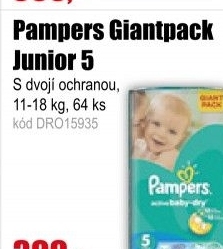 Plenky Pampers Giantpack Junior 5 64ks 11-18kg