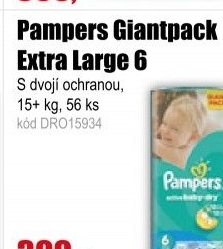 Plenky Pampers Giantpack ExtraLarge 6 56ks 15+kg
