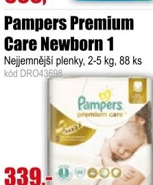 Plenky Pampers Premium Care Newborn 1 2-5kg 88ks