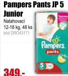 Plenky Pampers Pants JP 5 Junior 12-18 kg 48ks