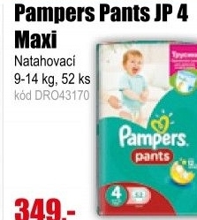 Plenky Pampers Pants JP 4 Maxi 9-14kg 52ks