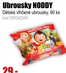 Ubrousky vlhčené NODDY dětské 90ks