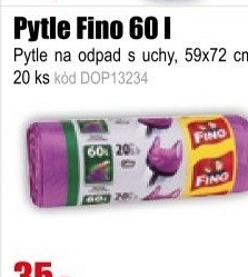 Pytle na odpad Fino 60l 20ks barevné fialové s uchy