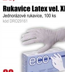 Rukavice jednorázové latexové, 100ks, velikost XL