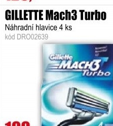 GILLETTE Mach3 Turbo hlavice 4ks