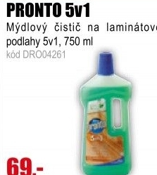 PRONTO 5v1 mýdlový čistič laminát 750ml