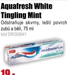 Zubní pasta Aquafresh White Tingling Mint 75ml