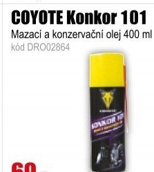COYOTE Konkor 101 mazací a konzervační olej 400ml