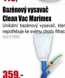 Vysavač bazénový Clean Vac Marimex