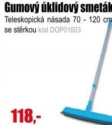 Smeták gumový se stěrkou a s násadou Irma
