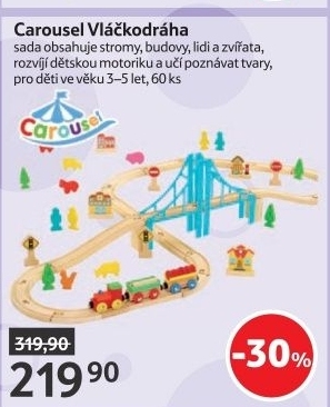 Dětska dřevěná vláčkodráha Carousel