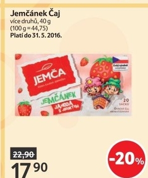 Dětský čaj Jemčánek Jemča