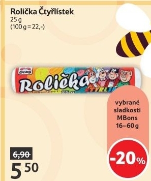 Rolička s vitamínem Čtyřlístek