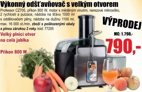 Výp. Odšťavňovač Professor CZ705