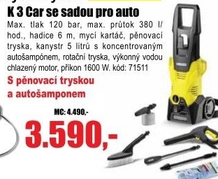 Myčka tlaková Karcher K 3 Car