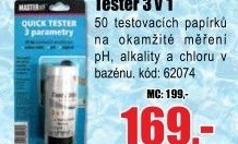 Tester pH, CL, AL 50x papírky vakuované Mastersil