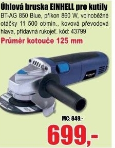 Bruska úhlová EINHELL BT-AG 850 Blue