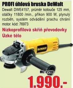 Bruska úhlová Dewalt DWE4157, 125mm, 900W