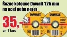 Kotouč řezný na ocel 125x22,2x1,6 Dewalt DT42300