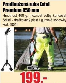 Ruka prodloužená Extol Premium 850mm