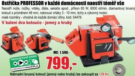 Ostřička Professor UB65 vč. 2 brusných kotoučů