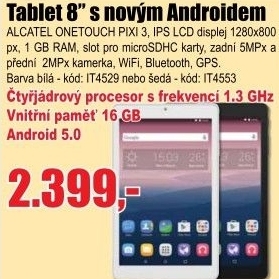 Tablet ALCATEL ONETOUCH PIXI 3 (8) Wifi Smoky Grey