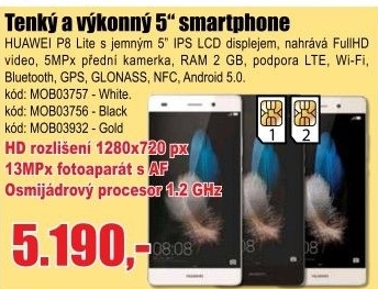 Telefon HUAWEI P8 Lite Dual SIM Black