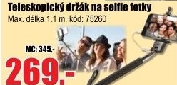 Držák Selfie König SMP 20 s ovládáním černá
