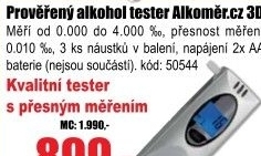 Alkohol tester Alkoměr.cz 3D