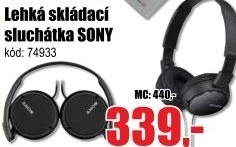 Sluchátka SONY MDR-ZX110, černá