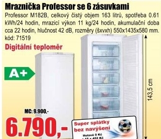 Mraznička Professor M182B A+, digitální