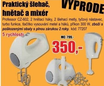 Výp. Šlehač Professor CZ602 poškozený obal