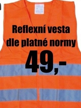 Vesta výstražná vel. XL, EN ISO 20471:2013, reflexní, oranžová