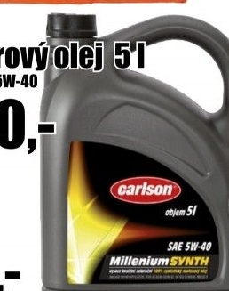Olej motorový Carlson Millenium SYNT SAE 5W-40 5l