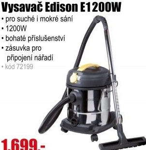 Vysavač Edison E1200W