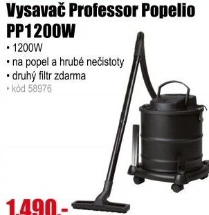 Vysavač na popel Professor Popelio PP1200W vč. druhého filtru