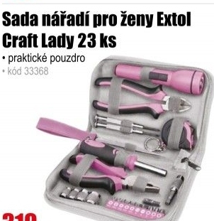 Sada nářadí pro ženy Extol Craft Lady 6595, 23ks