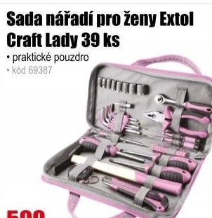 Sada nářadí Extol Craft Lady 6596, 39ks