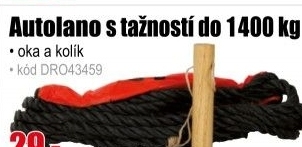 Autolano s oky a kolíkem s tažností do 1400kg