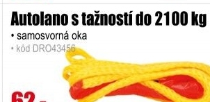 Autolano se samosvornými oky s tažností do 2100kg