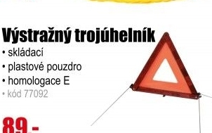 Výstražný trojúhelník v plastovém pouzdře