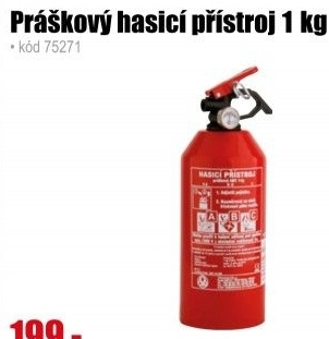 Hasicí přístroj práškový ABC 1 kg