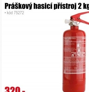 Hasicí přístroj práškový ABC 2 kg