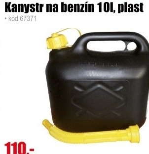Kanystr na benzín 10l, plast
