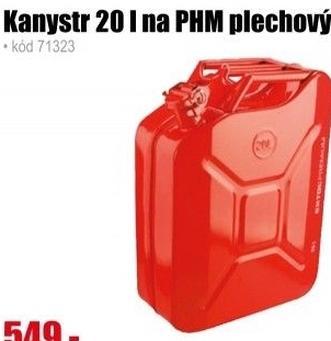 Kanystr 20 l na PHM plechový Extol Premium