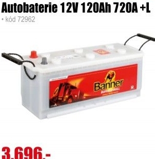 Autobaterie Banner Buffalo Bull 12V 120 Ah 720A +L, 62 034
