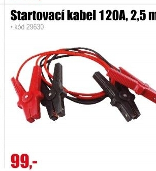 Kabel startovací Extol 120A, 2,5 m