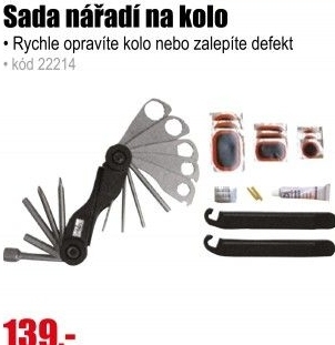 Sada nářadí na kolo Extol Premium vč. pouzdra